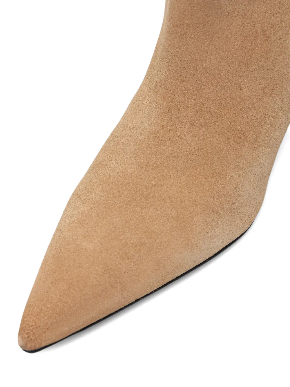 Patrizia Pepe 55mm Chain-detail Pointed-toe Boots In Brown