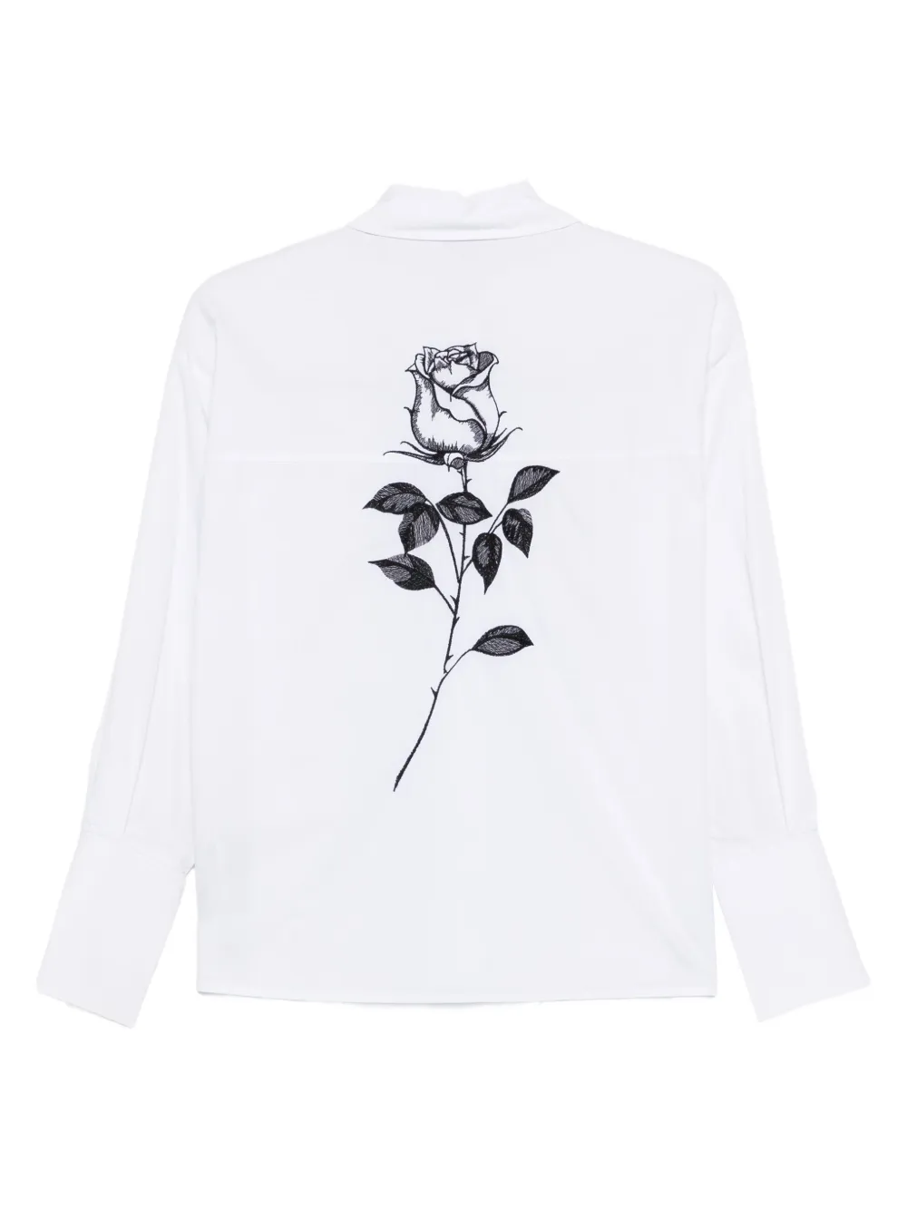 Patrizia Pepe rose-motif shirt Wit