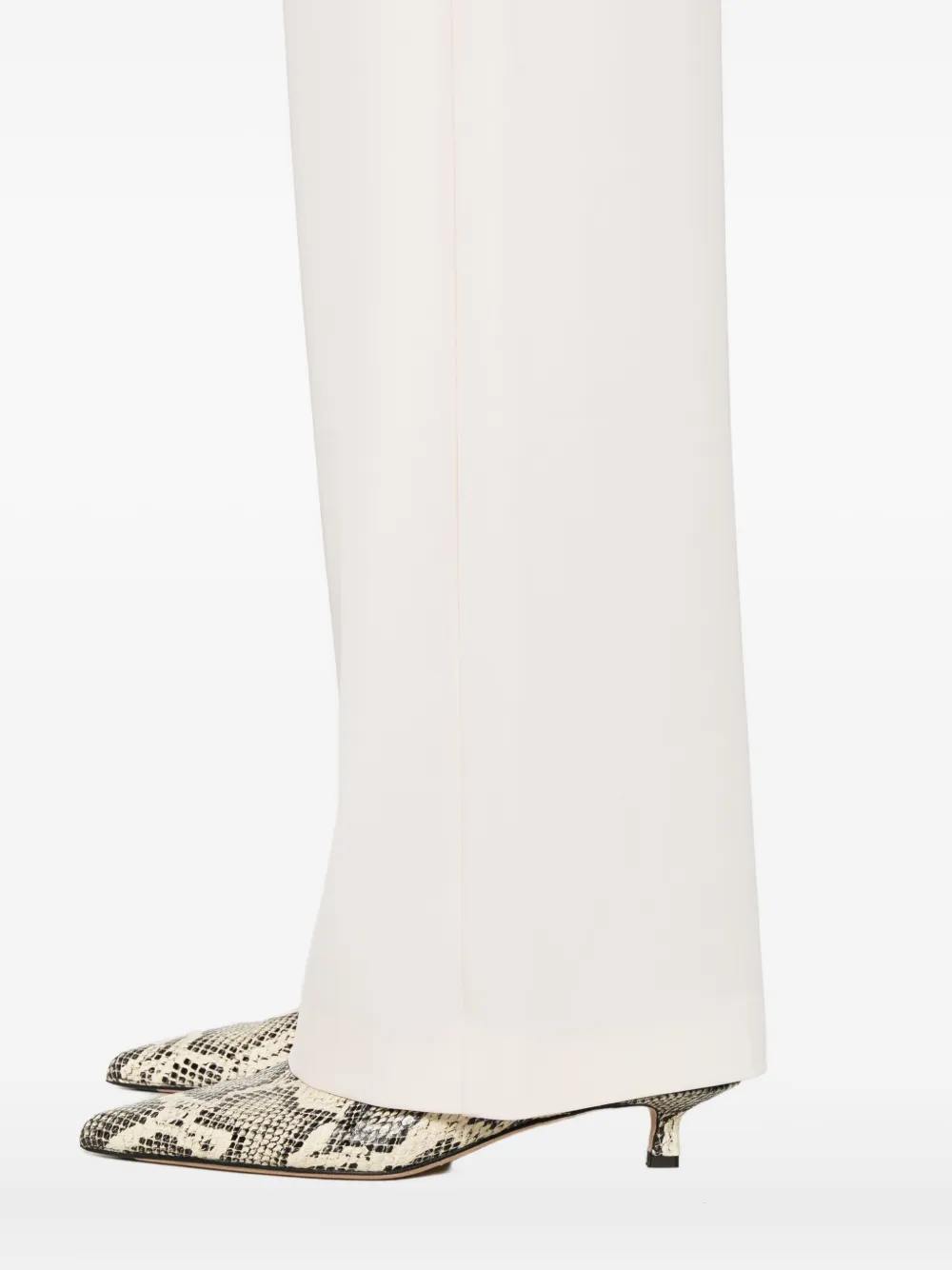 Patrizia Pepe High-waisted Palazzo Trousers In White