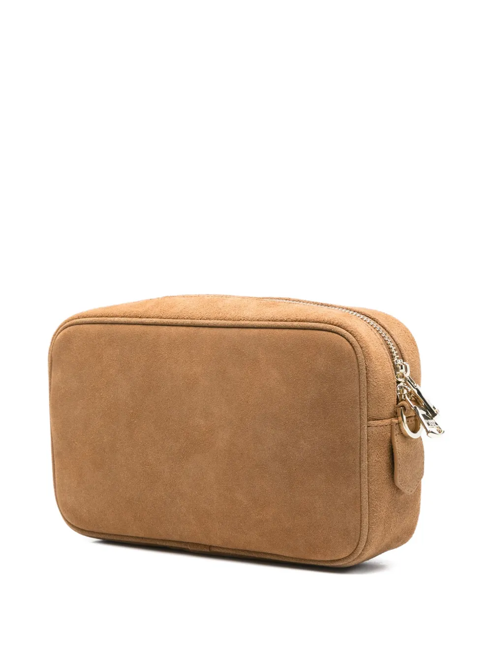 Patrizia Pepe Im)perfection suède crossbodytas Beige