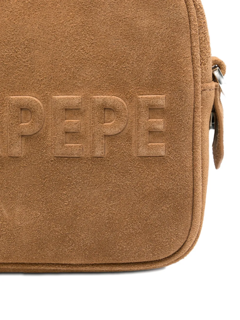 Patrizia Pepe Im)perfection suède crossbodytas Beige