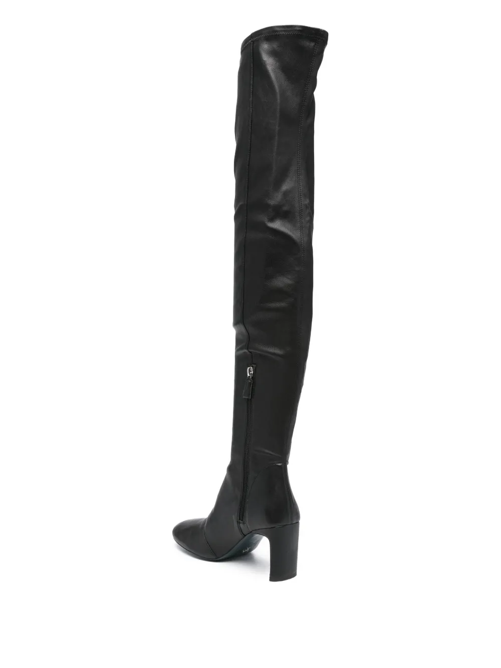 Patrizia Pepe 75mm nappa leather thigh-high boots Black