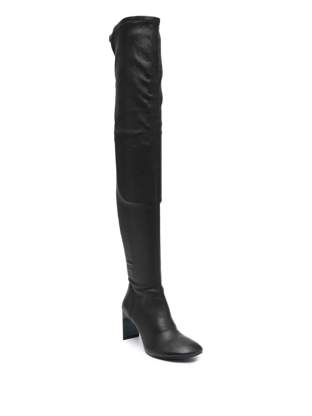 Patrizia Pepe 75mm nappa leather thigh-high boots Black