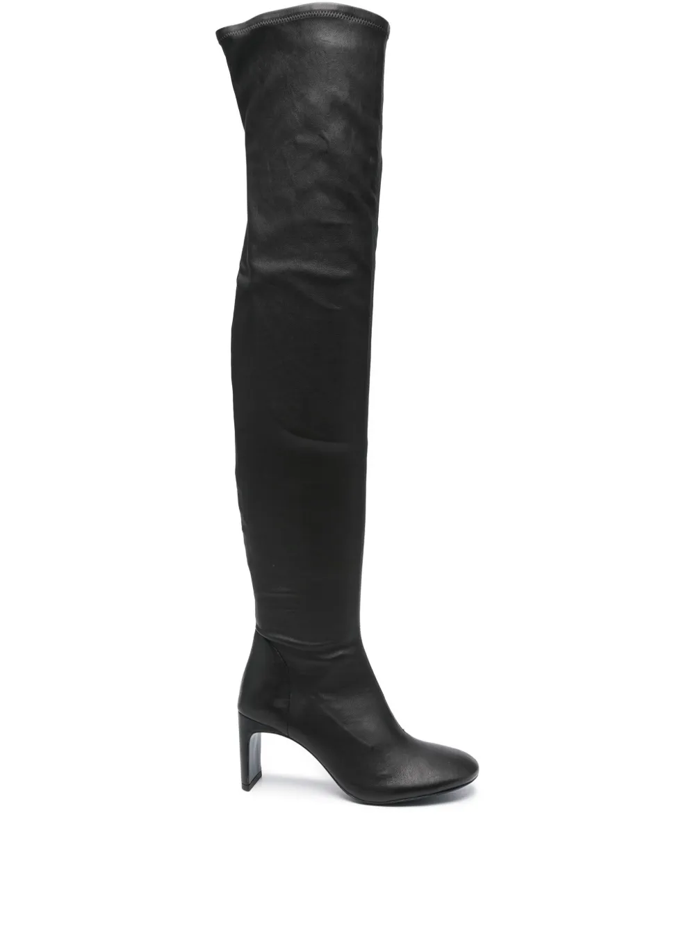 Patrizia Pepe 75mm nappa leather thigh-high boots Black