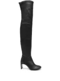 Patrizia Pepe 75mm nappa leather thigh-high boots - Black