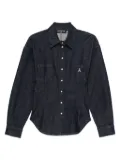 Patrizia Pepe balloon-sleeve denim shirt - Blue