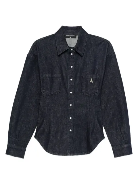 Patrizia Pepe balloon-sleeve denim shirt