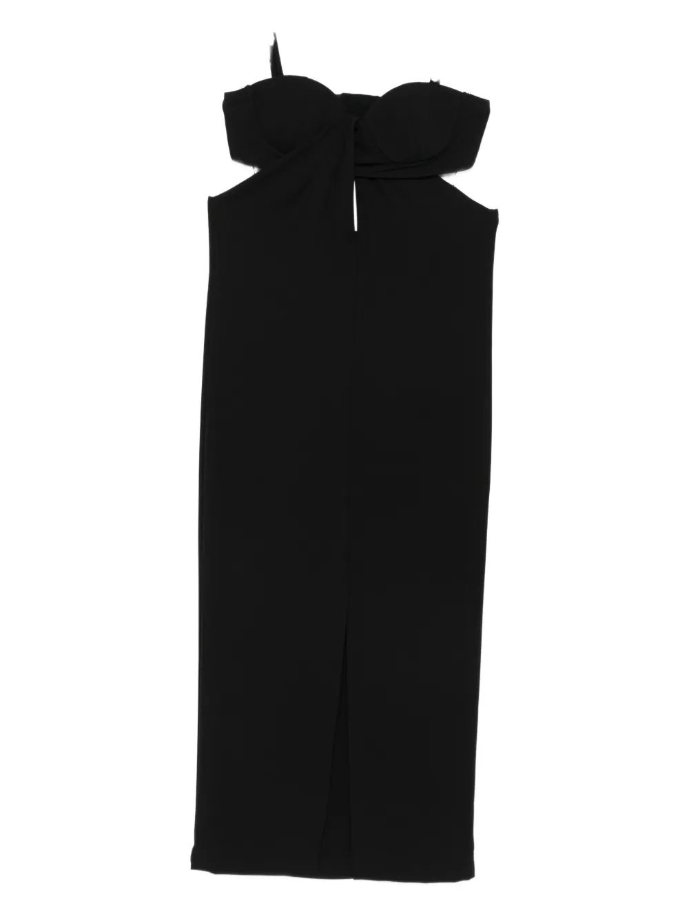 Patrizia Pepe cut-out twist-front dress - ブラック Patrizia Pepe cut-out twist-front dress - ブラック