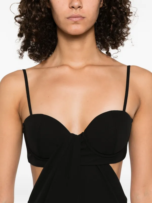 Patrizia Pepe cut-out twist-front Dress | Black | FARFETCH
