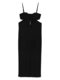 Patrizia Pepe cut-out twist-front dress - Black