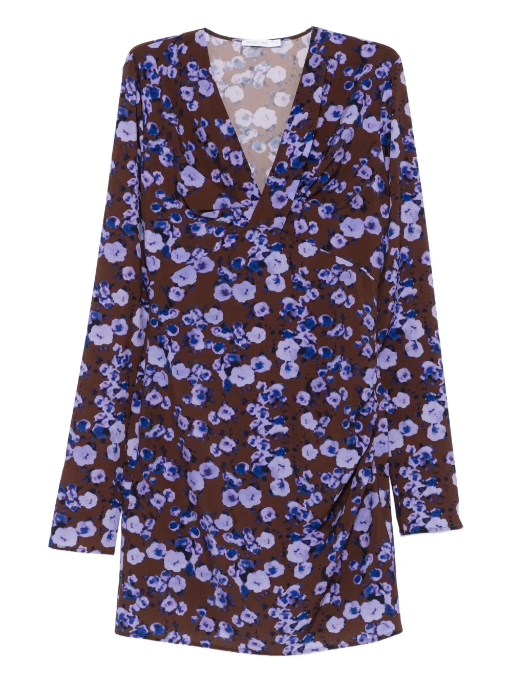 Patrizia Pepe floral-print mini dress - ブラウン Patrizia Pepe floral-print mini dress - ブラウン
