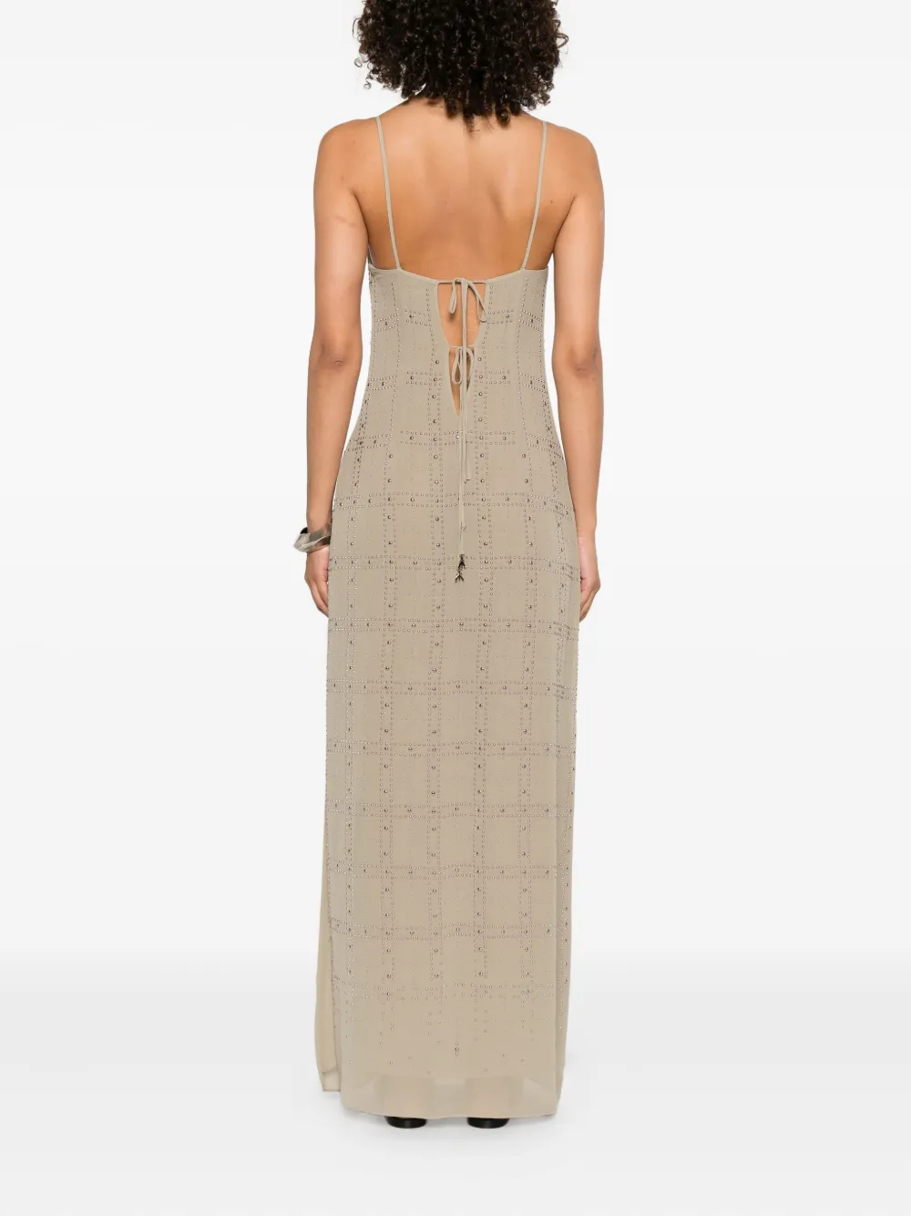 Patrizia Pepe stud-embellished dress Beige