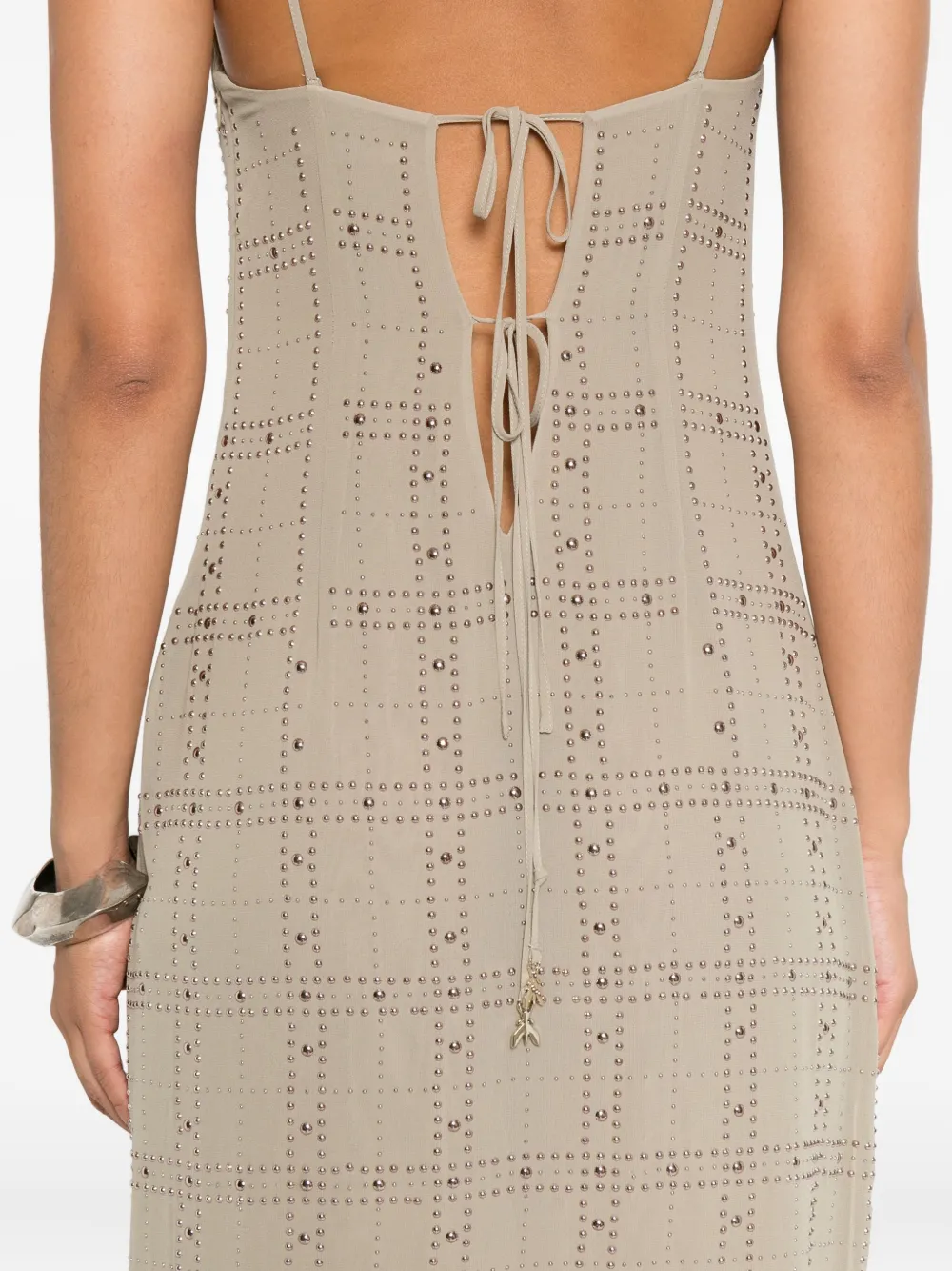 Patrizia Pepe stud-embellished dress Beige