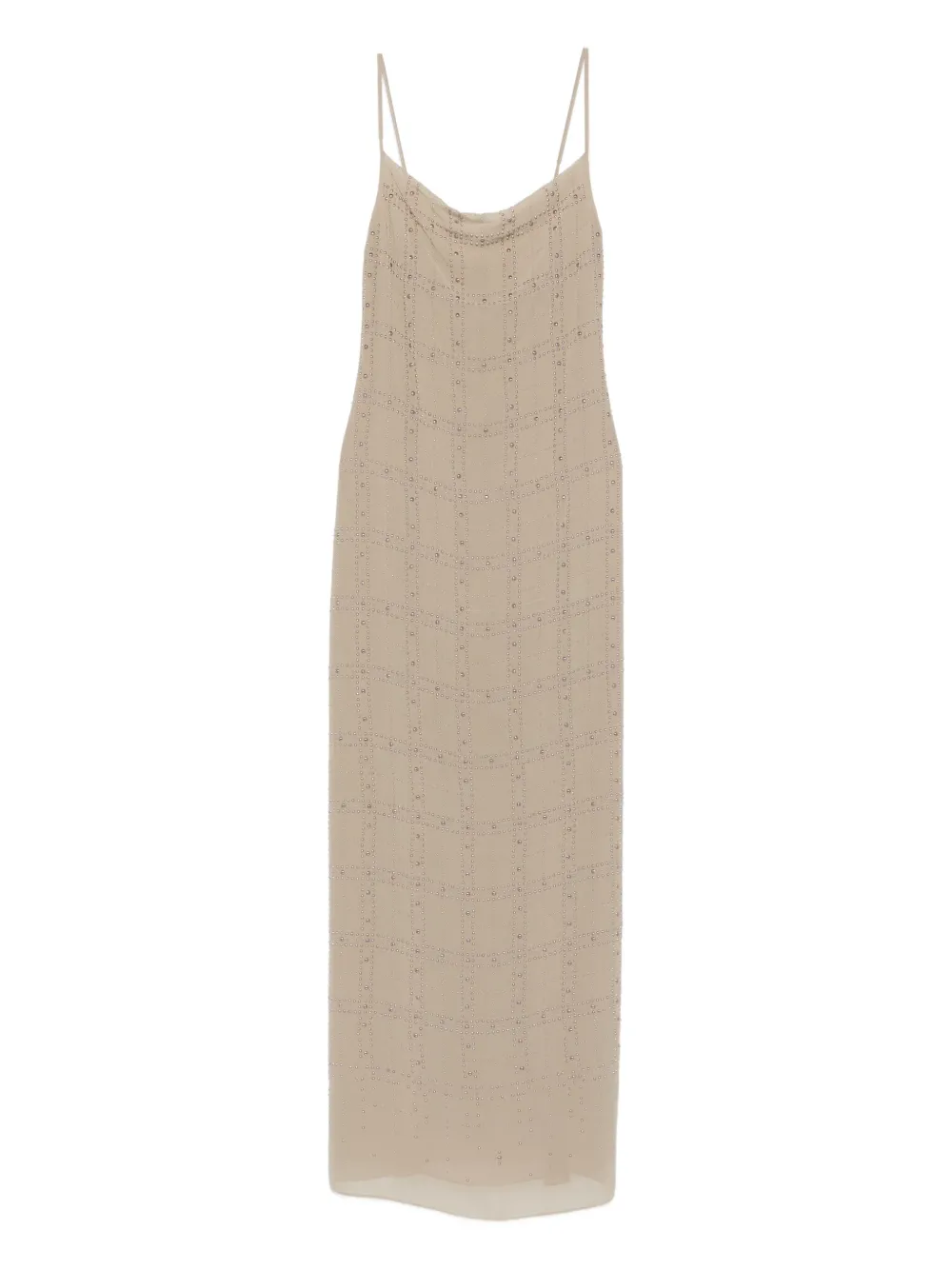 Patrizia Pepe stud-embellished dress Beige