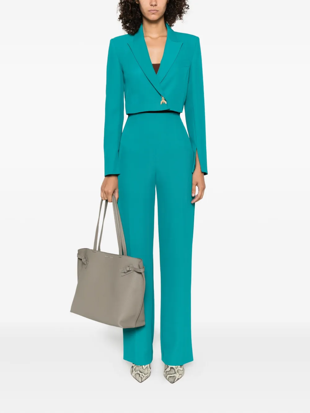 Patrizia Pepe flat-front trousers - Groen