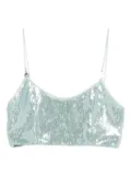 Patrizia Pepe sequin-embellishment top - Blue