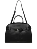 Coccinelle medium Sabine belted cowhide tote bag - Black