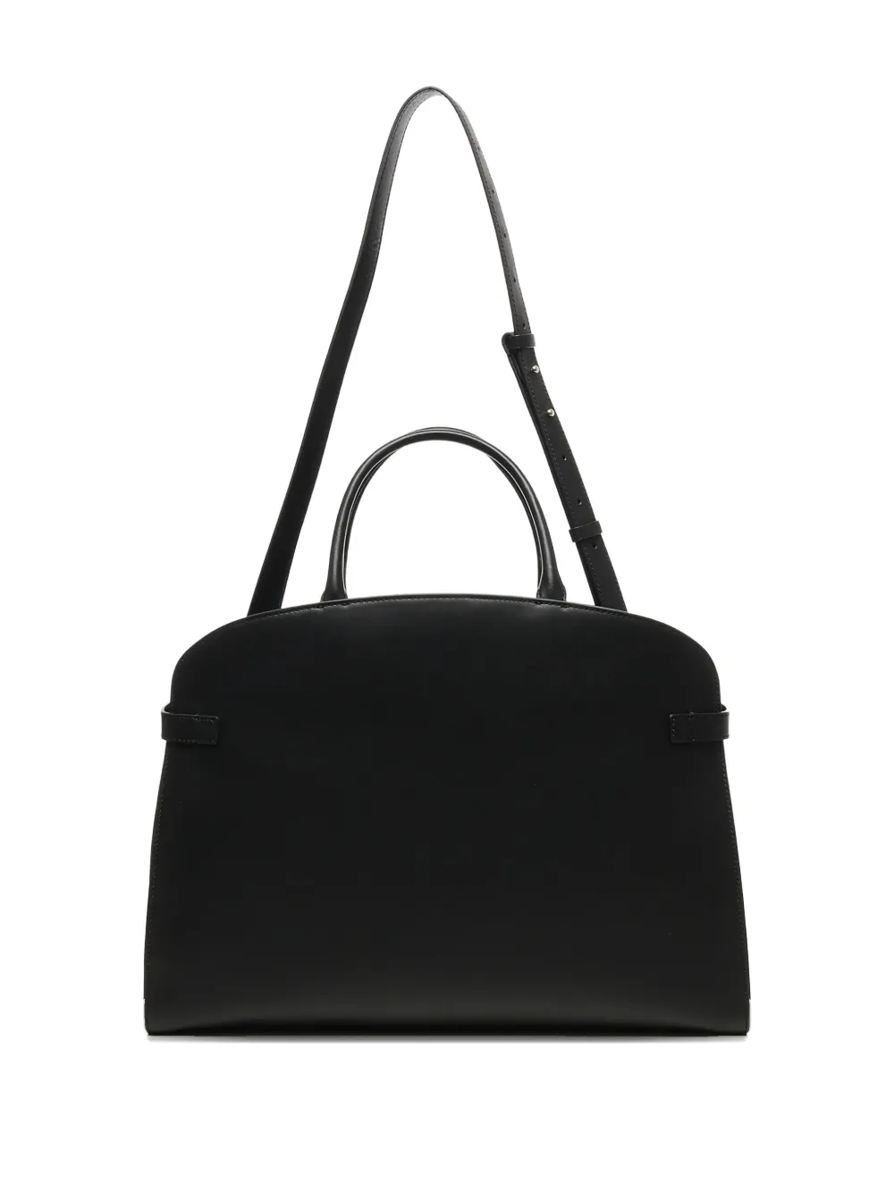 Coccinelle medium Sabine belted cowhide tote bag Zwart
