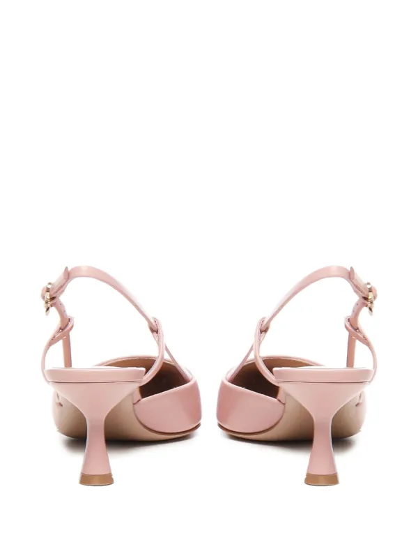 【Gianvito Rossi】 Leithラフィアスリングバックパンプス ギルト: ウィメンズ | The Shoes Shop：Black Colors | Gianvito