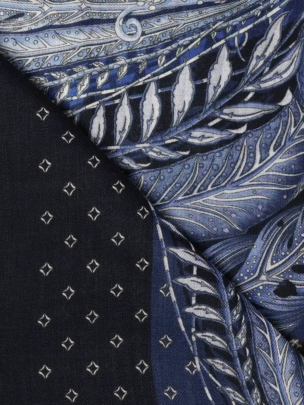 Ferragamo Sjaal met geometrische print Blauw