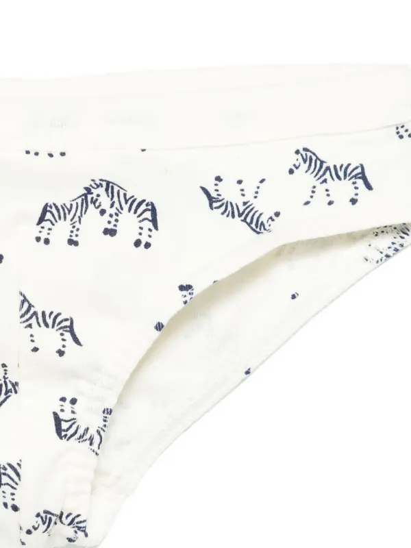 Petit Bateau ゼブラプリント ブリーフ 3枚組 | グリーン | FARFETCH JP