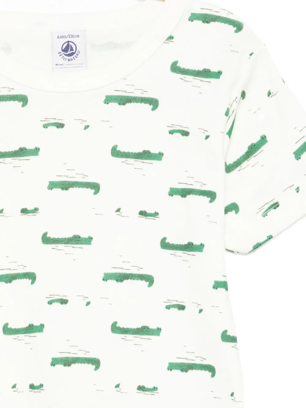 Petit Bateau crocodile-print T-shirt (pack of two) Groen