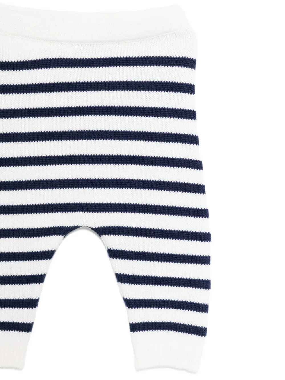 Petit Bateau striped knitted trousers set Wit