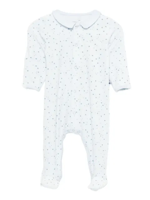Petit Bateau printed velour babygrow