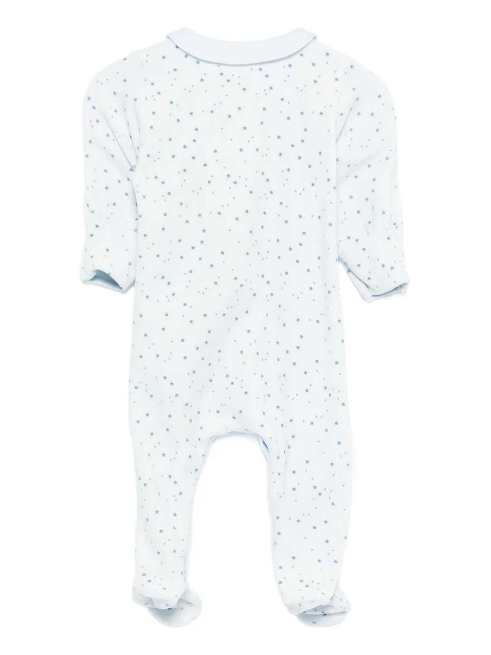 Petit Bateau printed velour babygrow Blauw