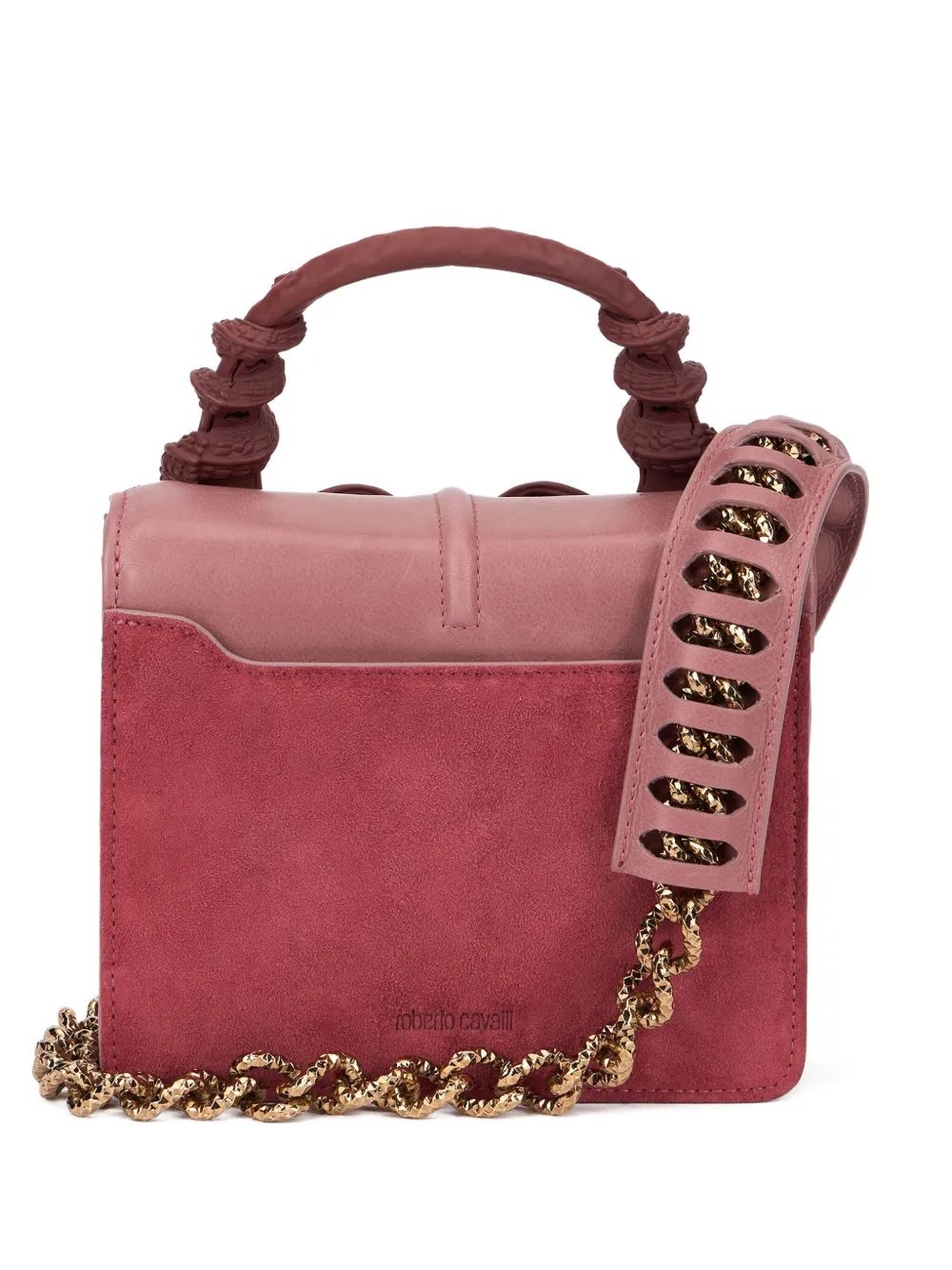 Roberto Cavalli Small Snake-embellished Leather Tote Bag In Multi