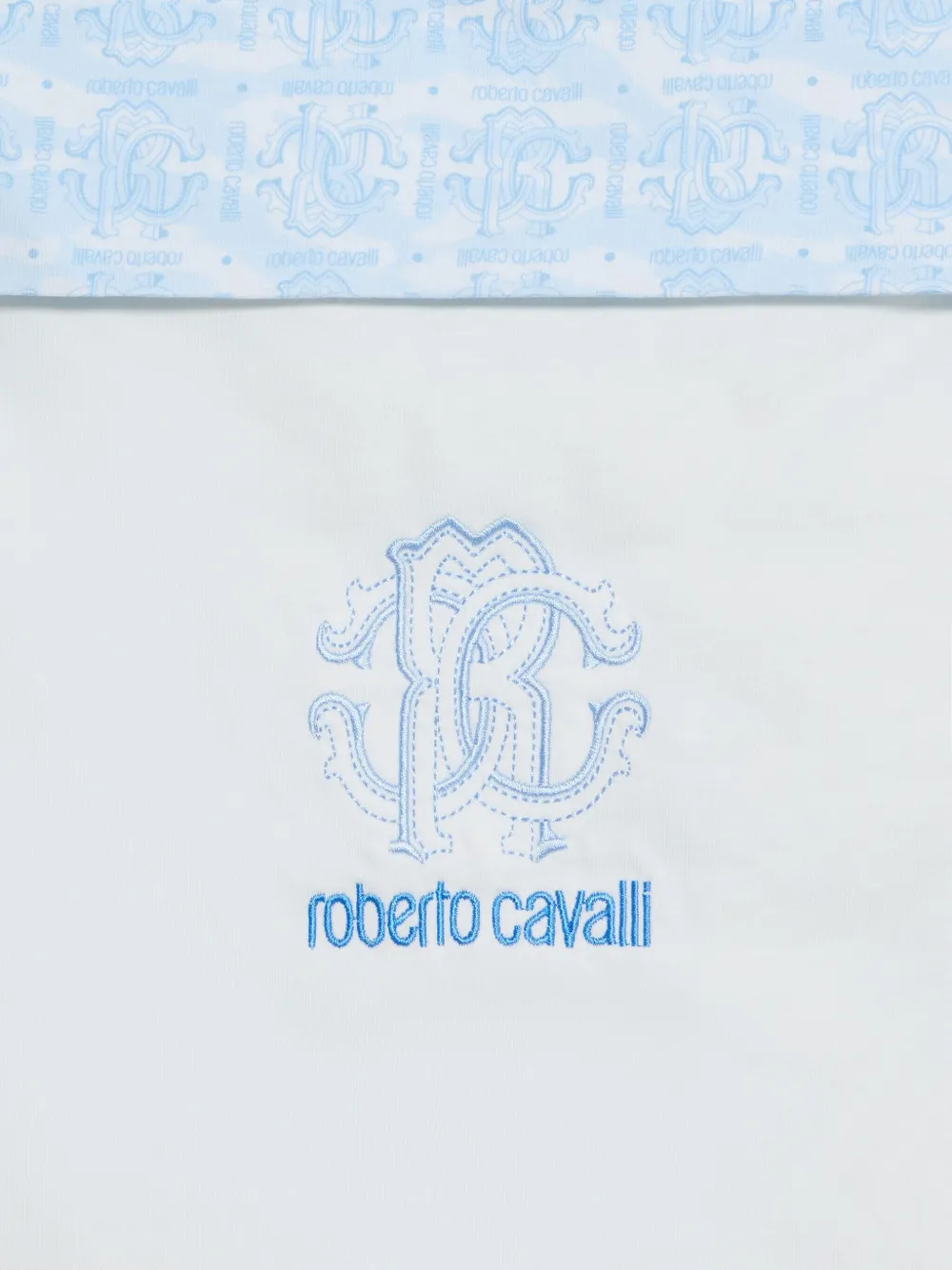 Roberto Cavalli Slaapzak met geborduurd logo Wit