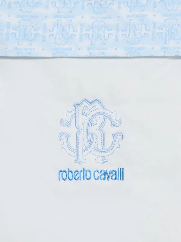 Roberto Cavalli logo-embroidered Sleeping Bag White FARFETCH