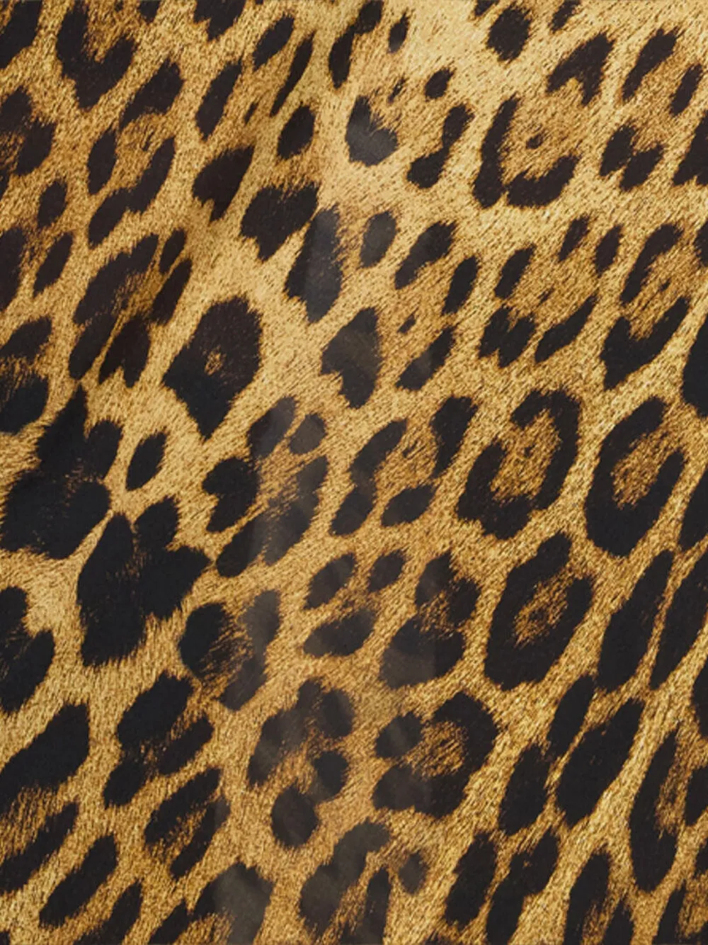 Roberto Cavalli Maxi-jurk met luipaardprint en col Bruin