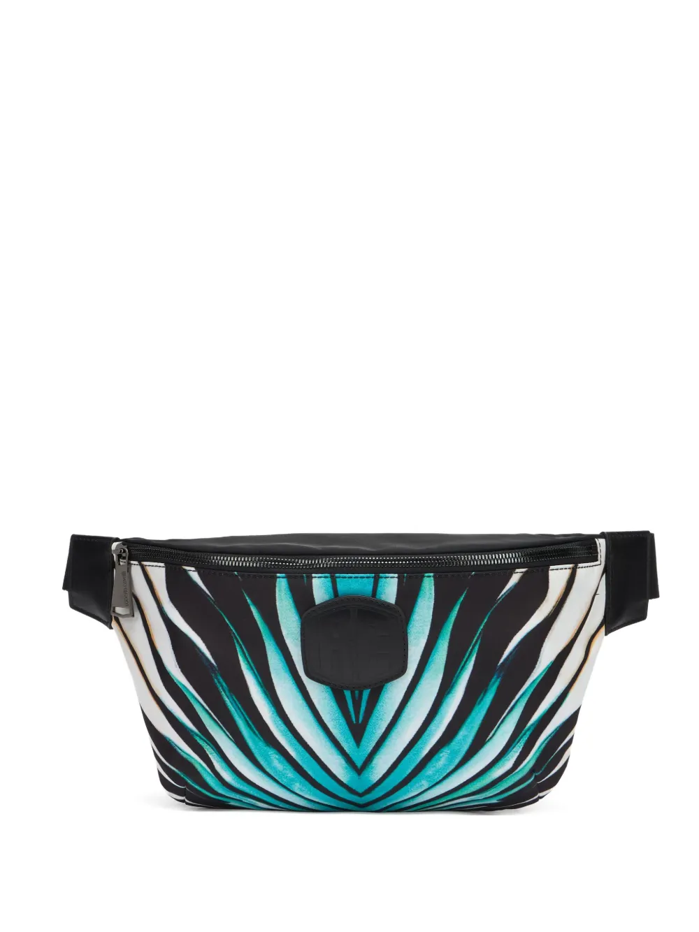 Roberto Cavalli leaf-print belt bag Blauw