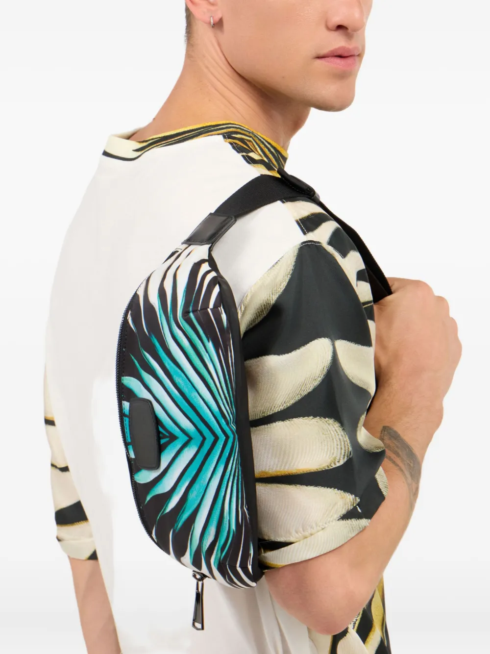 Roberto Cavalli Heuptas met bladerprint - Blauw