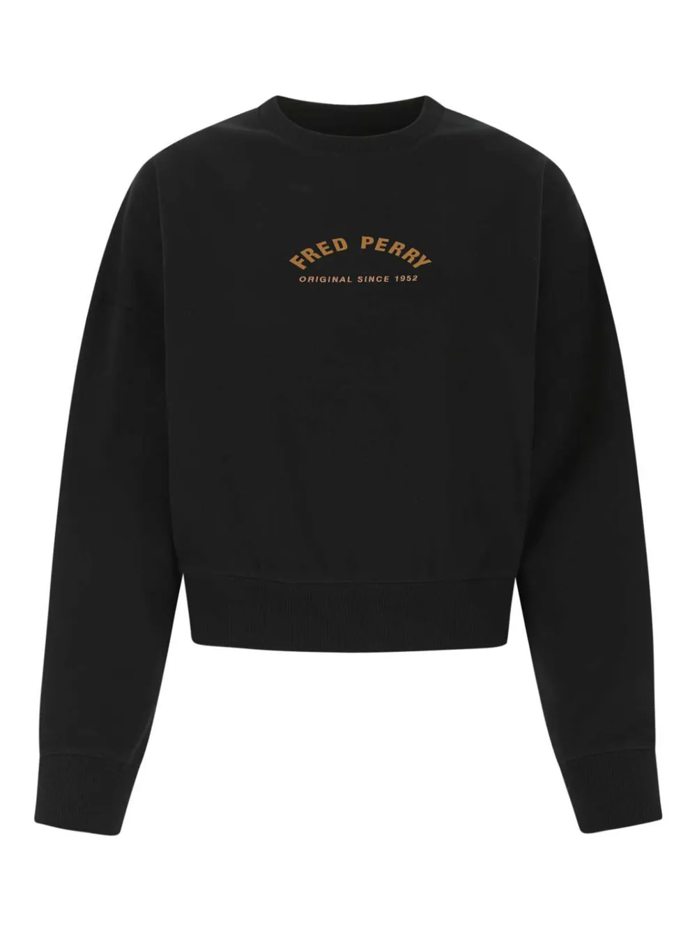 Fred Perry cotton sweatshirt Zwart