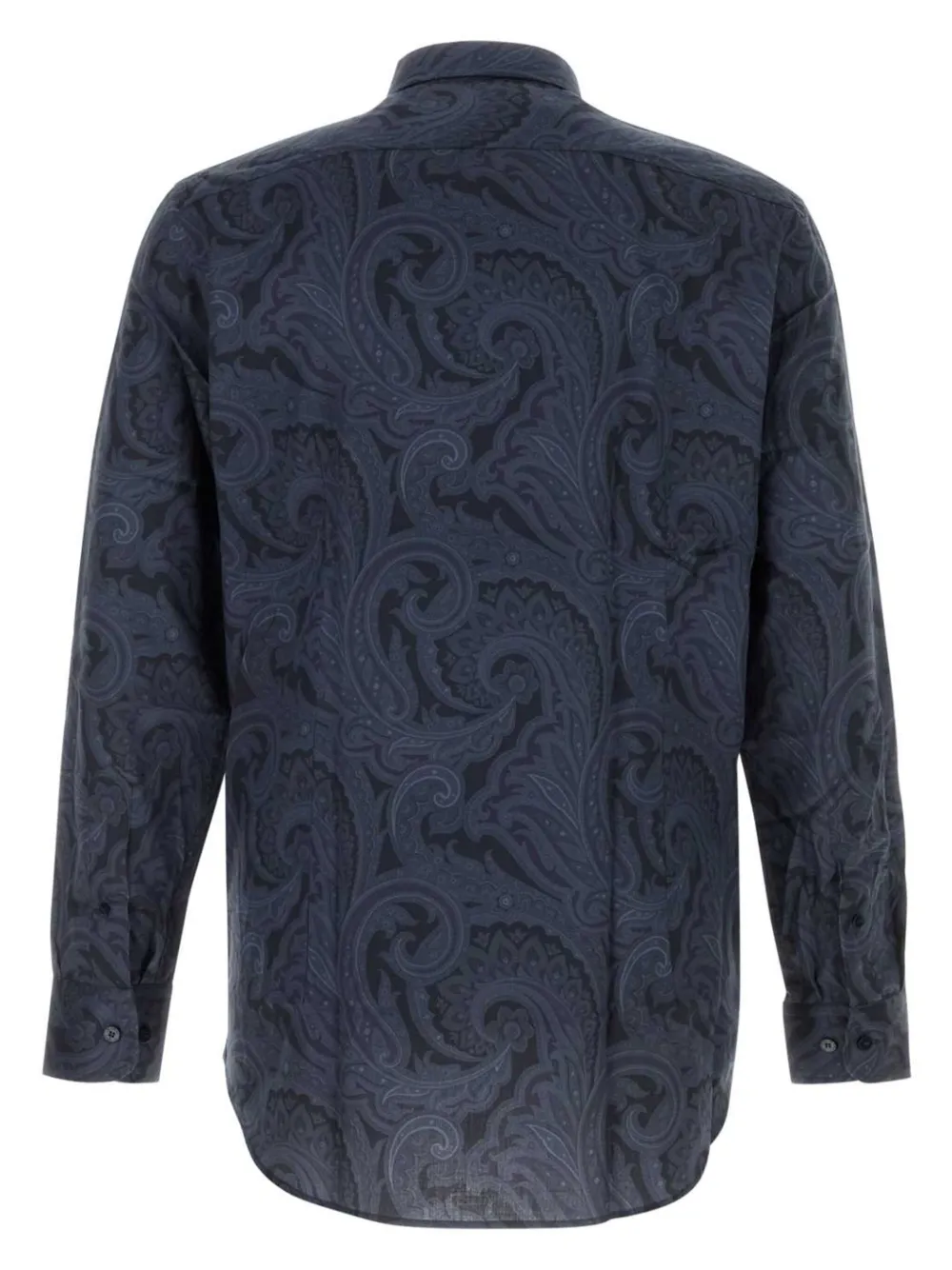 ETRO paisley-print cotton shirt Blauw