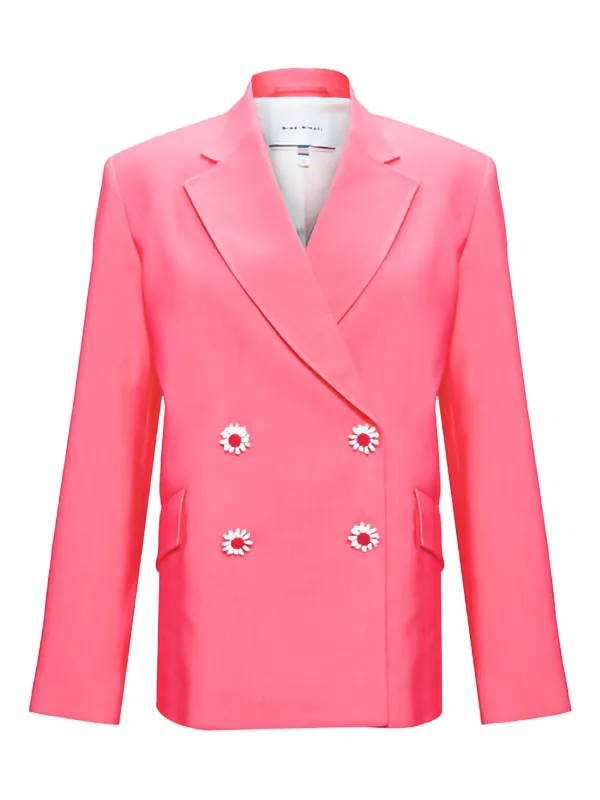 Mira Mikati daisy-button double-breasted Blazer | Pink | FARFETCH BH