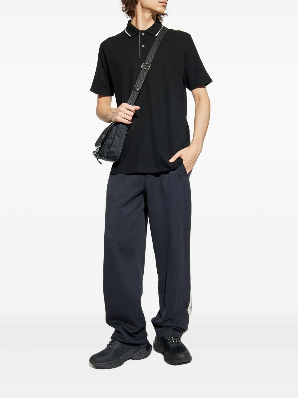 Paul & Shark Poloshirt met contrasterende afwerking Zwart