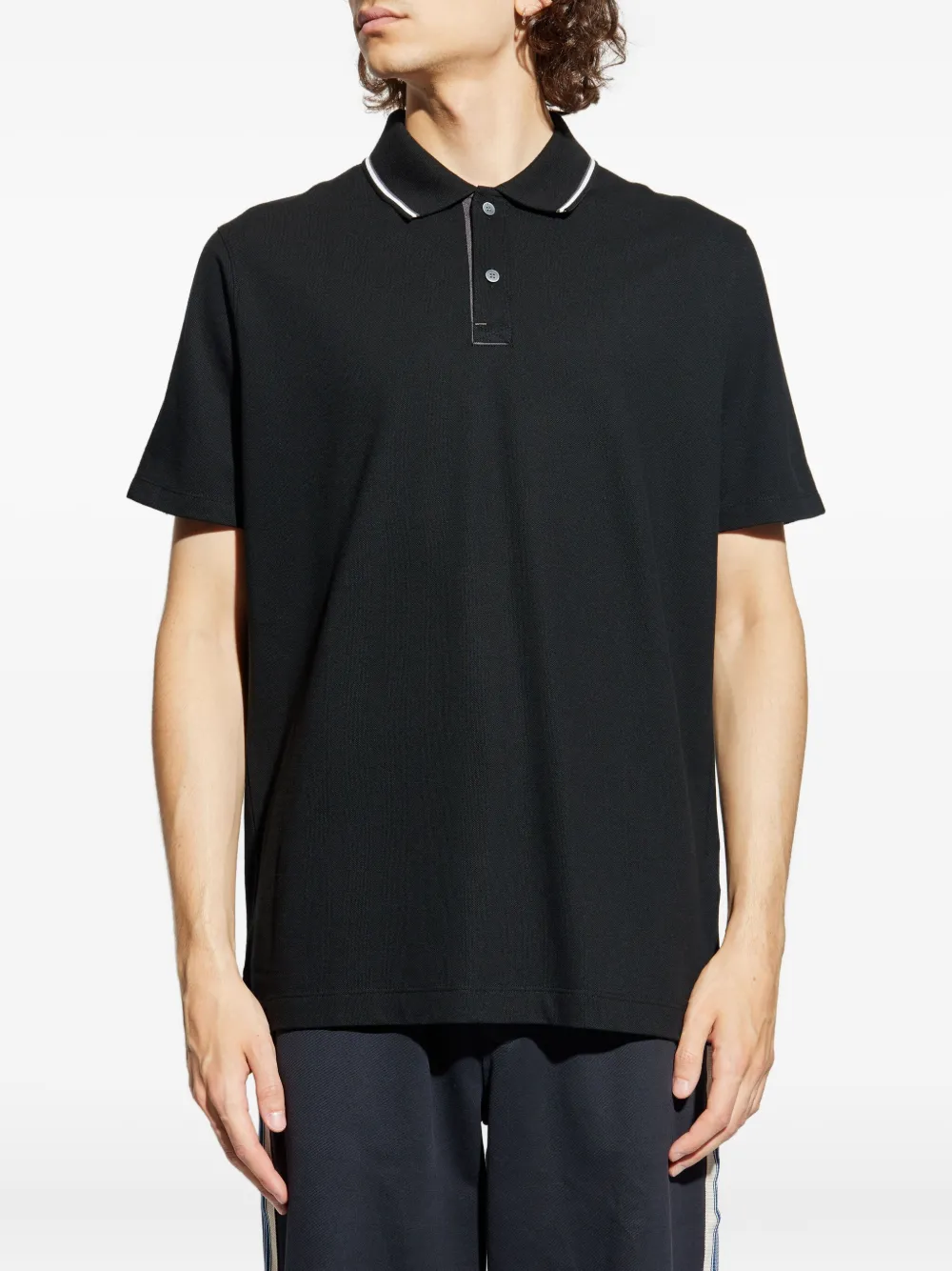 Paul & Shark Poloshirt met contrasterende afwerking Zwart