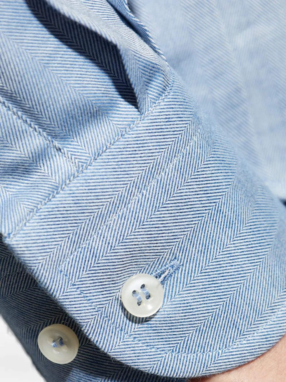 Paul & Shark herringbone cotton shirt Blauw