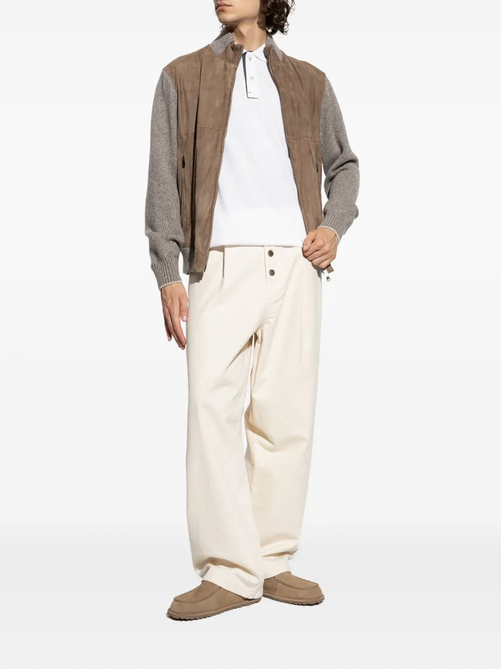 Paul & Shark suede wool-paneled bomber jacket | Bomber Jackets | Image 2