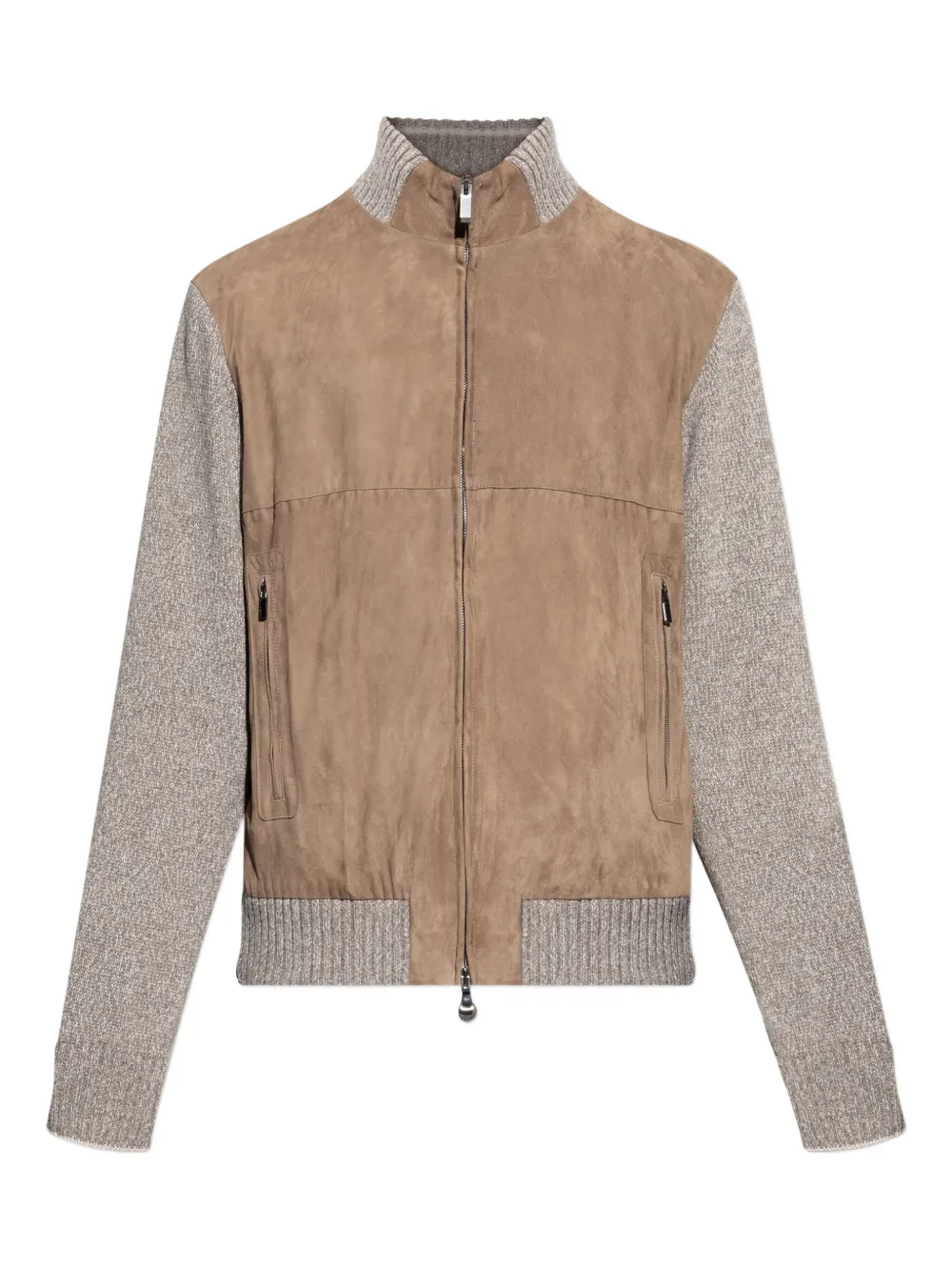 Paul & Shark suede wool-paneled bomber jacket | Neutrals | Image 1