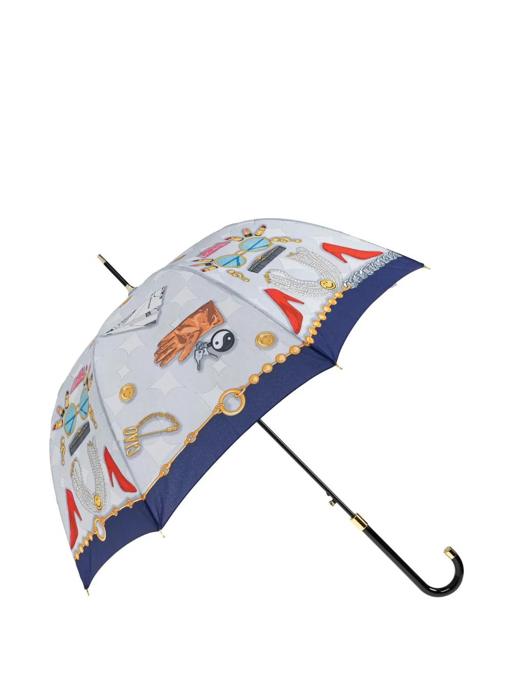 Moschino Print Umbrella In Blue