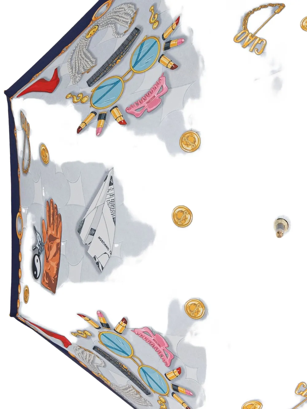 Moschino Print Umbrella In Blue