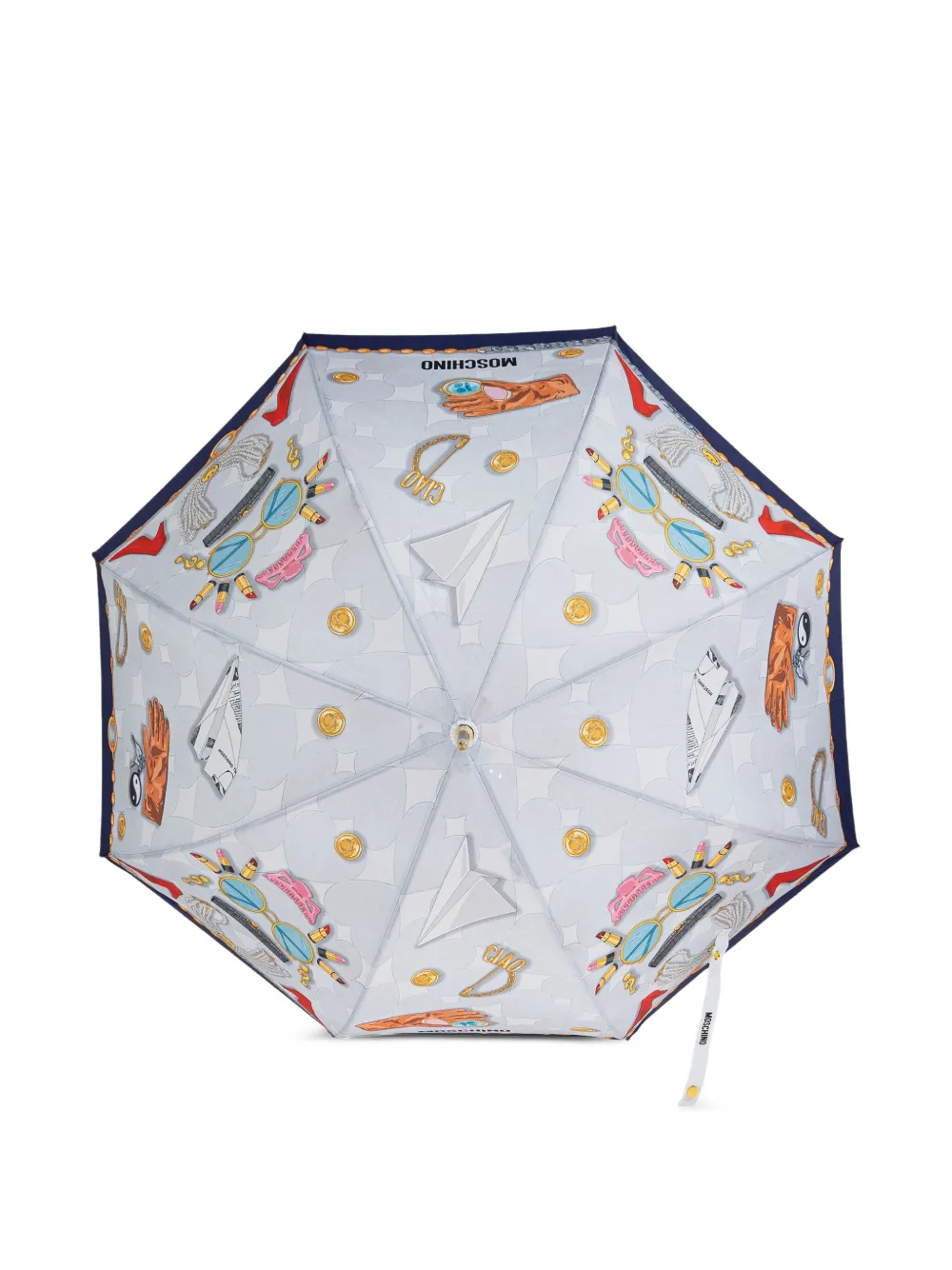 Moschino print umbrella Beige