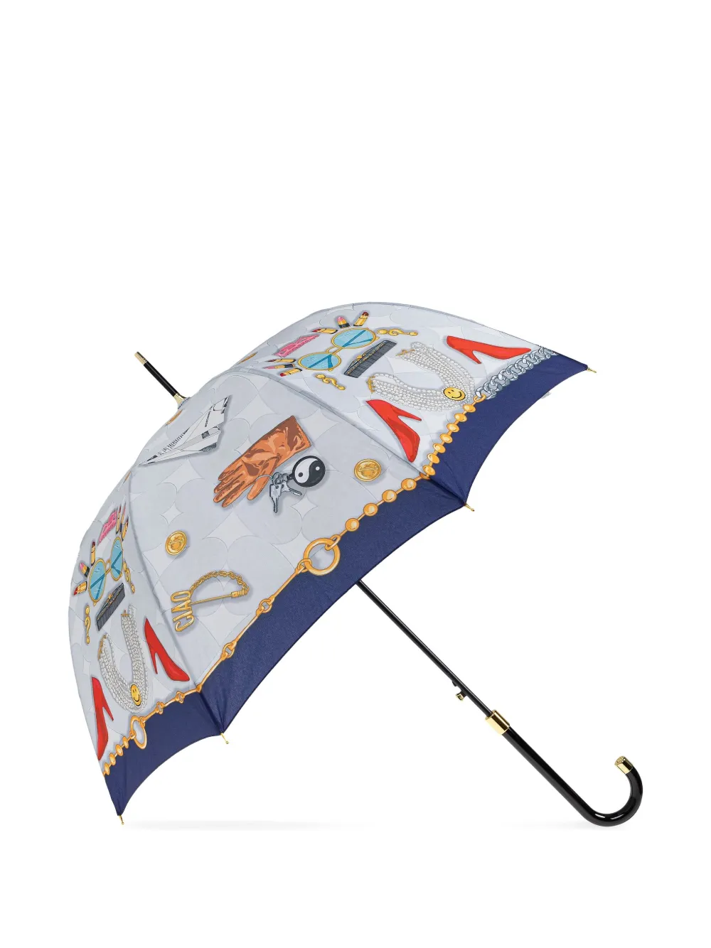 Moschino print umbrella Beige