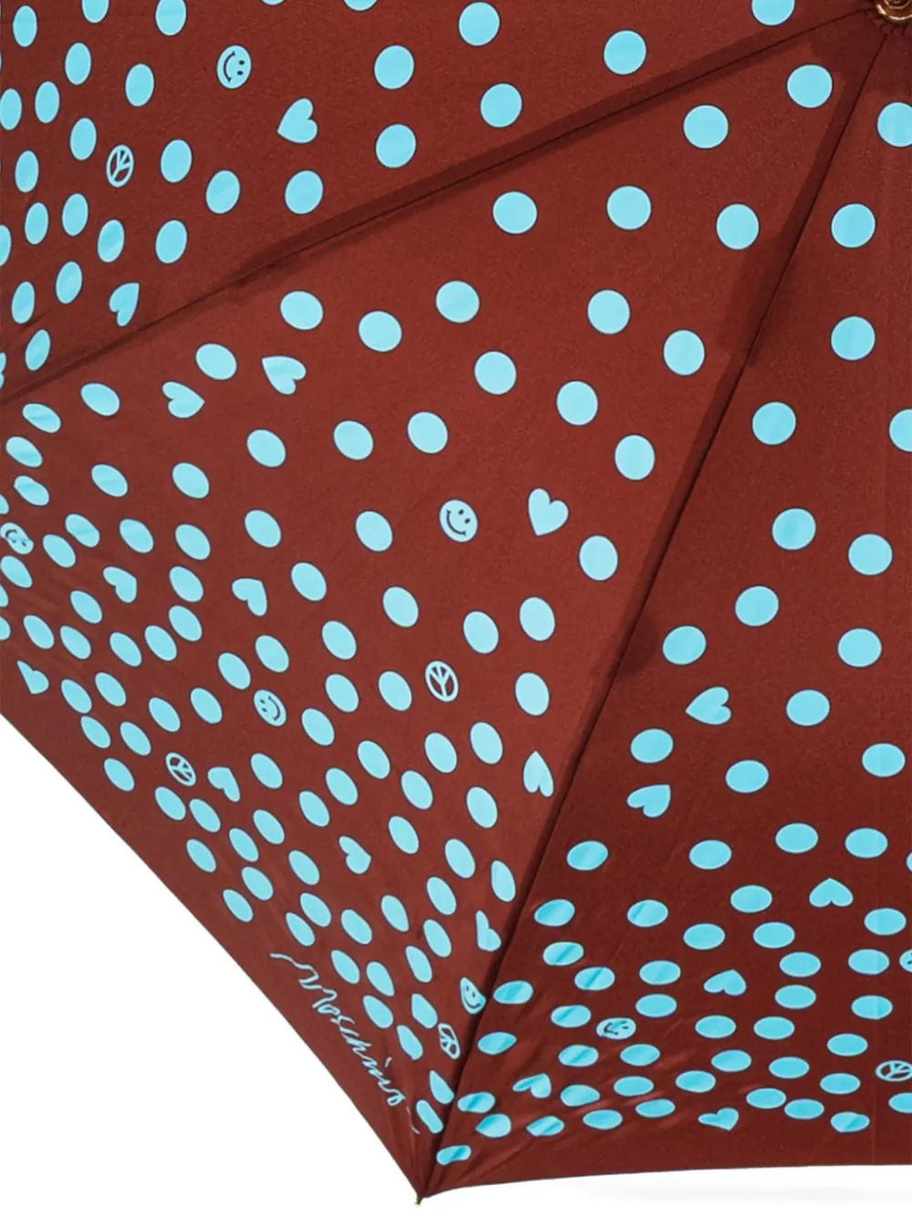 Moschino pattern umbrella Rood