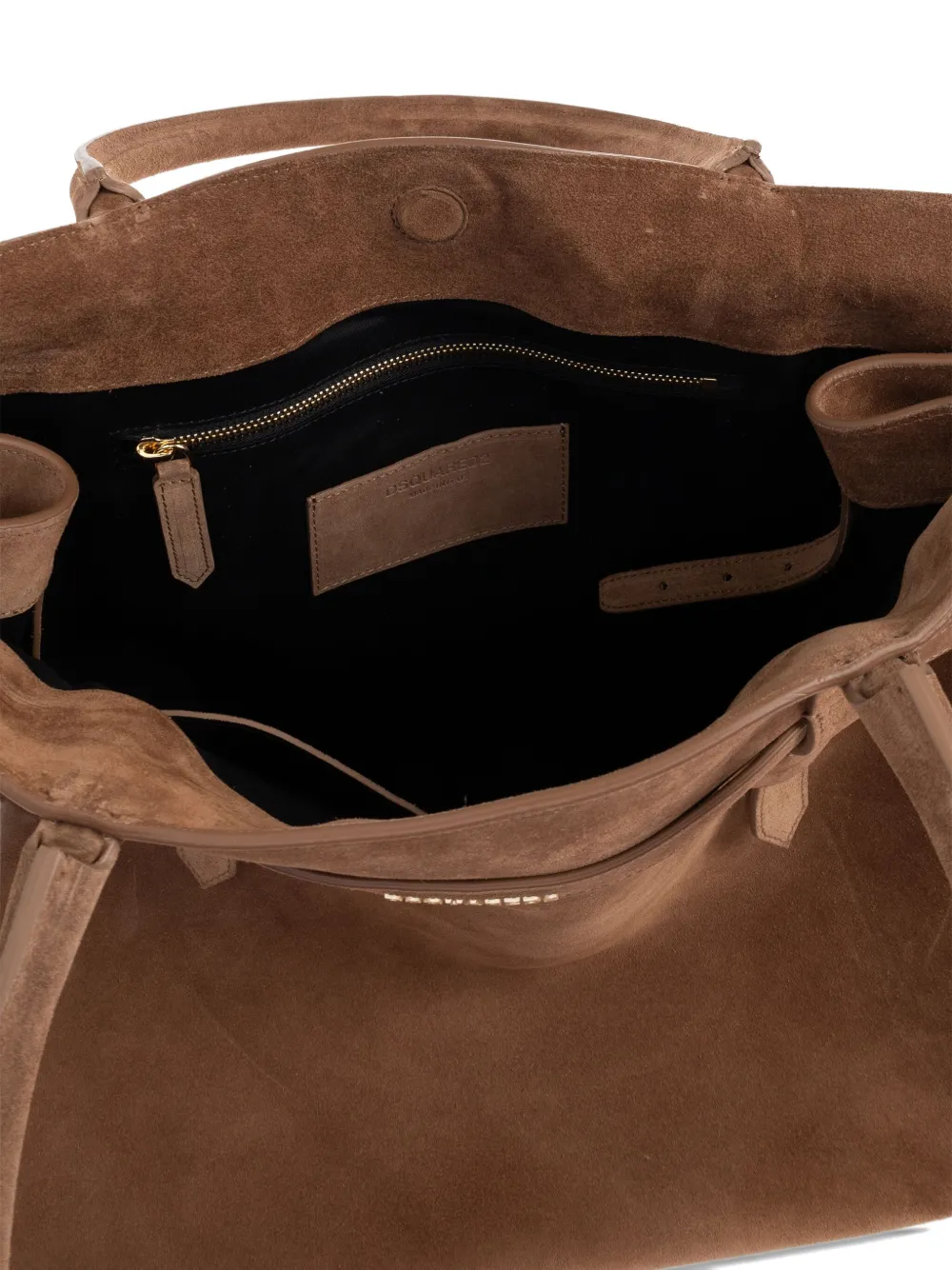 DSQUARED2 medium suede tote bag Bruin