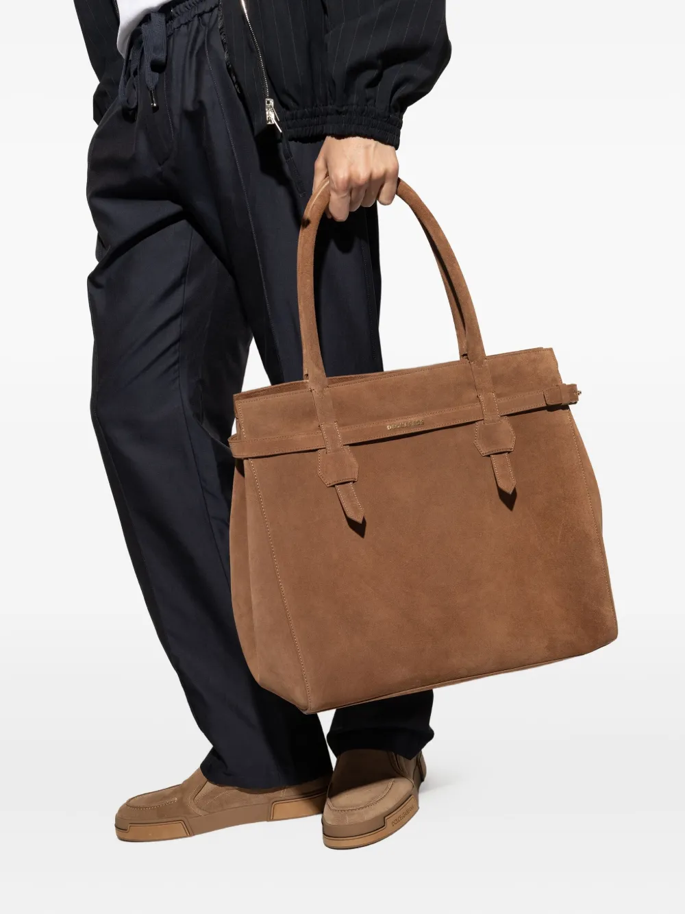 DSQUARED2 medium suede tote bag Bruin